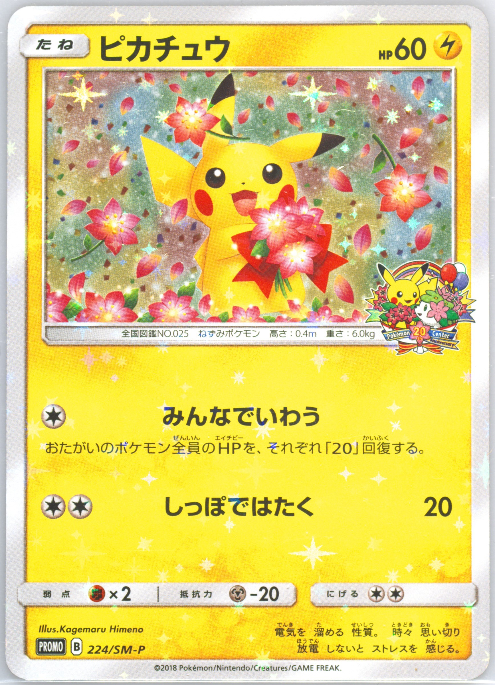 ピカチュウ pikachu みんなでいわう #224 promo psa9 Spec Details