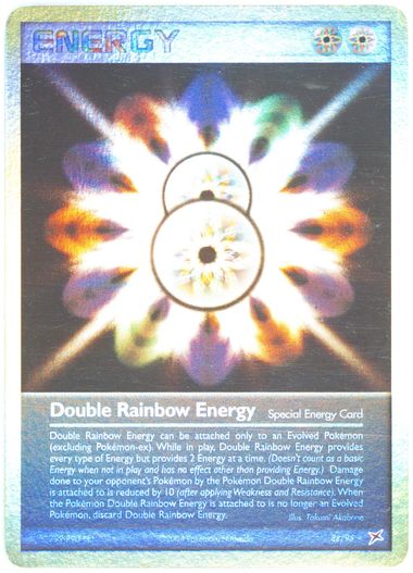 Auction Prices Realized Tcg Cards 2004 POKEMON EX TEAM MAGMA VS TEAM AQUA  Double Rainbow Energy-Reverse Foil