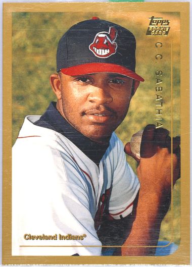 超レア 1999 CC Sabathia 直筆サイン ルーキーカード 美品 1999 Topps C.C. サバシアルーキー直書き直筆サインカードレア！