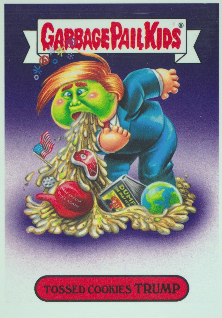 2017 Topps Garbage Pail Kids Comics Stickers #2B Tossed Cookies Trump front