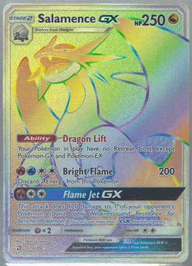 salamence gx pokemon card value Amazon.com: Pokemon - Salamence GX - 44/70 - Dragon Majesty