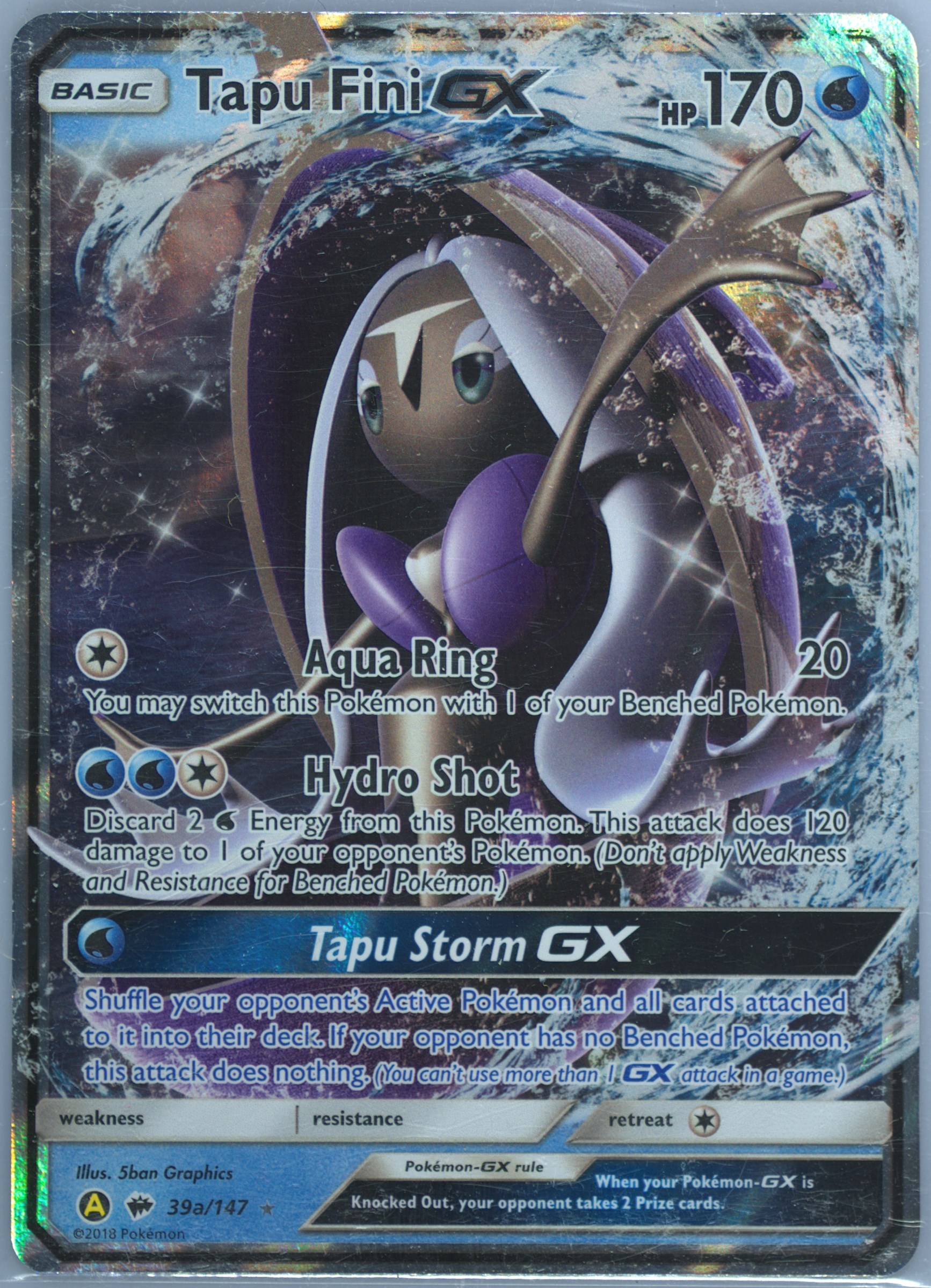 pokemon tapu fini card Amazon.com: Tapu Fini GX - 39/147 main image 1