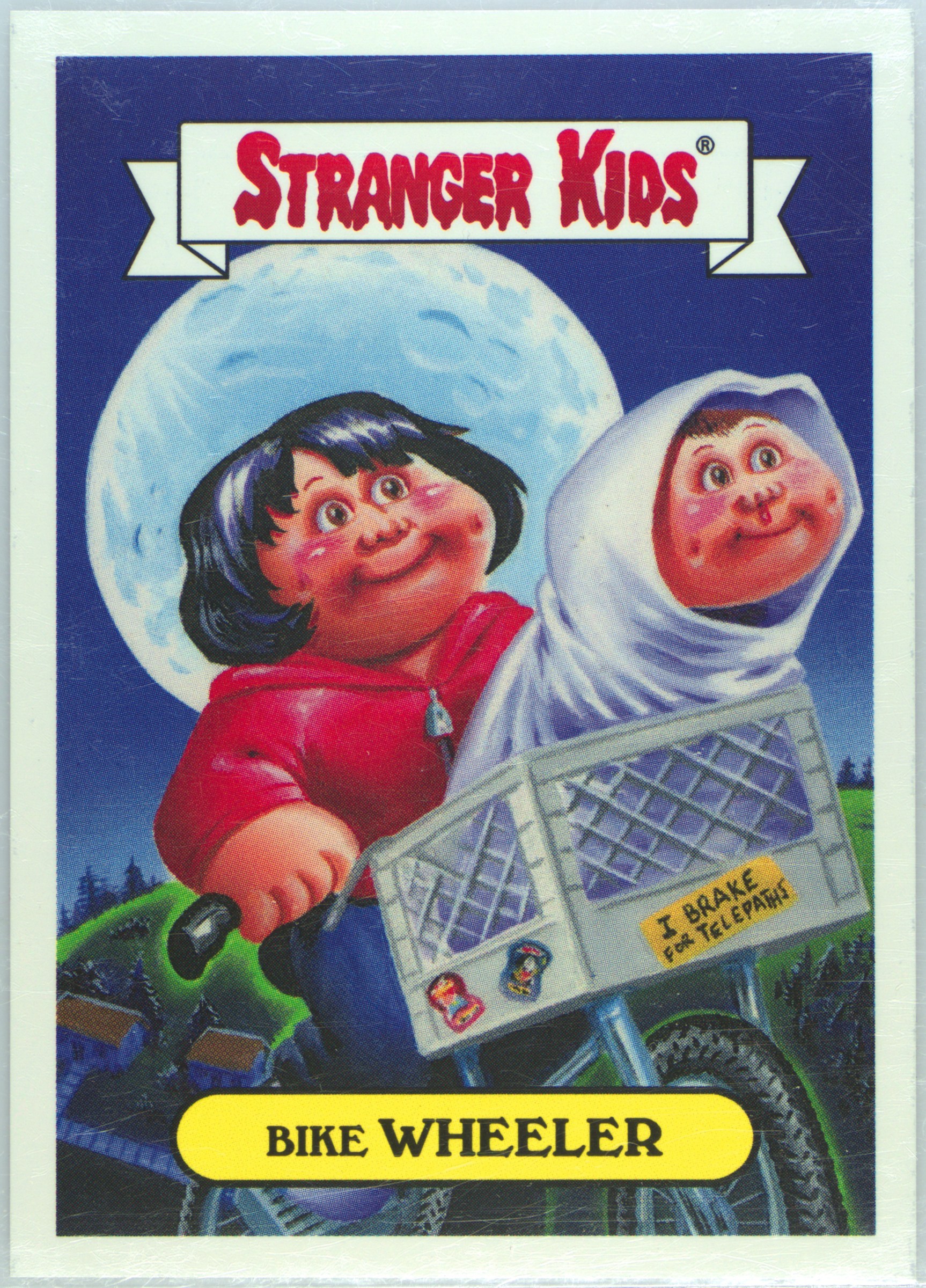 2018 Topps Garbage Pail Kids Stranger Kids Sticker #2b Bike Wheeler front