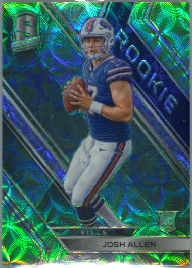 2018 Josh Allen Spectra /99 outlet Rising Rookie Blue Disco Player Worn Patch PSA 8 SP