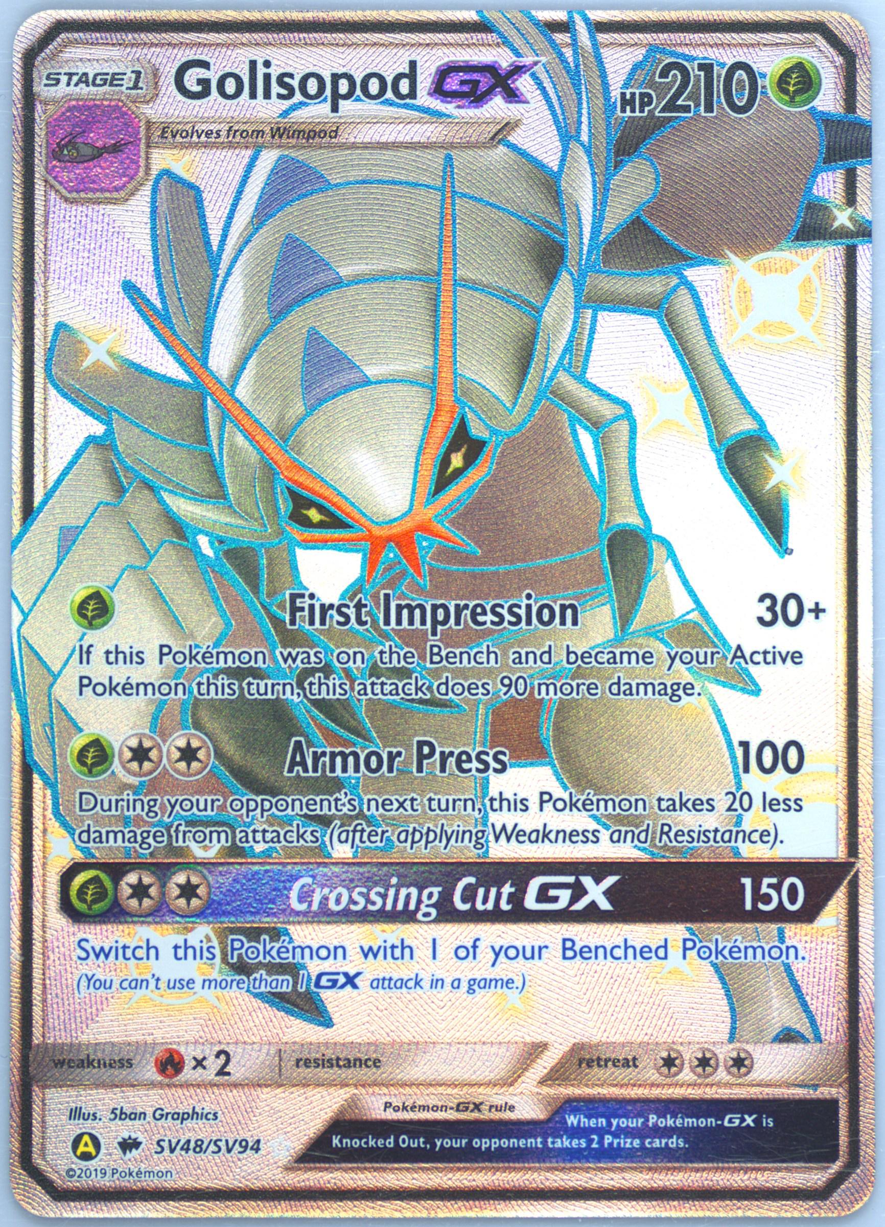 golisopod gx pokemon card value Pokemon TCG (Japanese) - Golisopod GX Full Art Holo Card 007/051