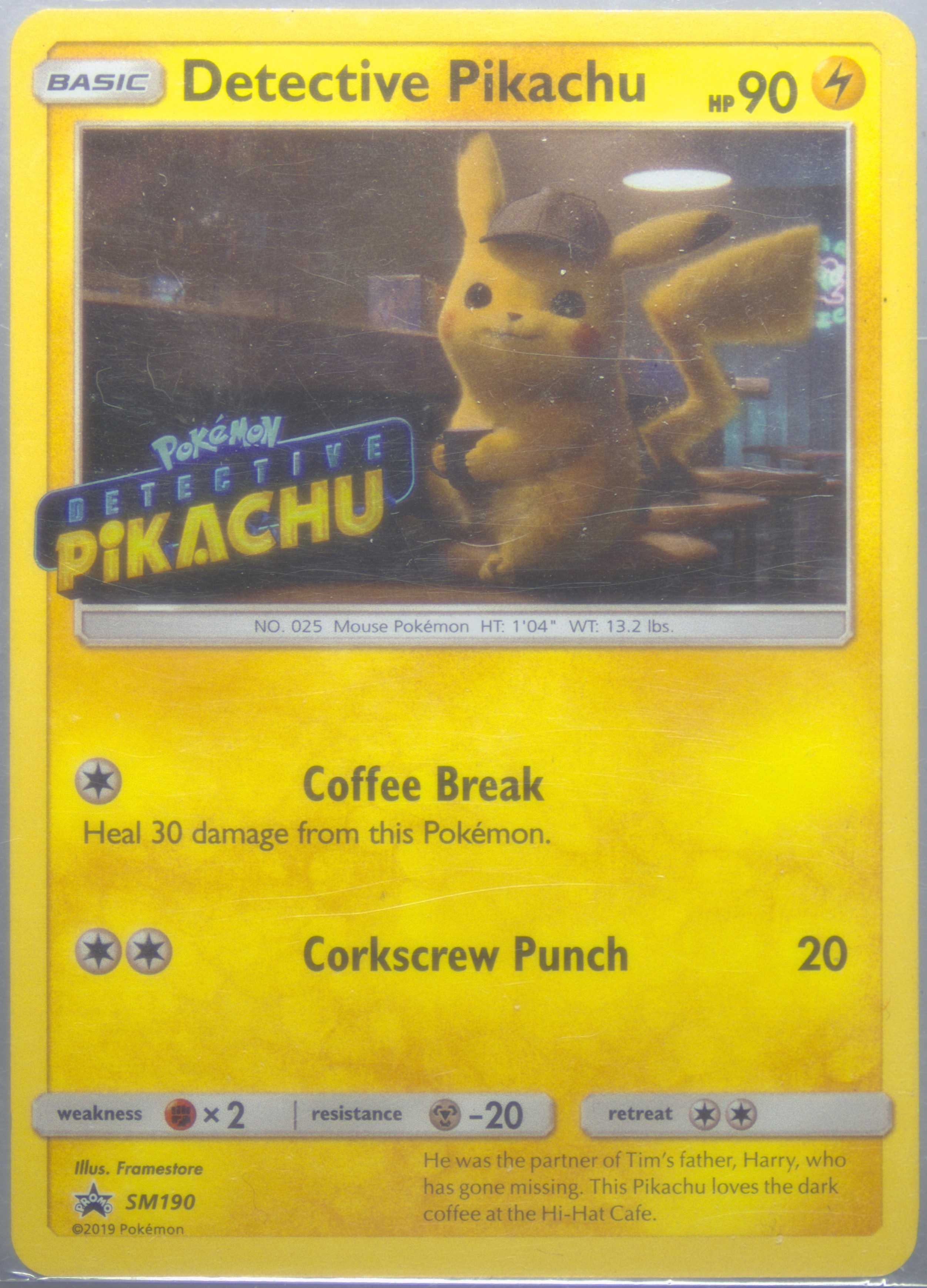 is the detective pikachu card rare SM170 Detective Pikachu | Black Star Promo Card | Holo Rare