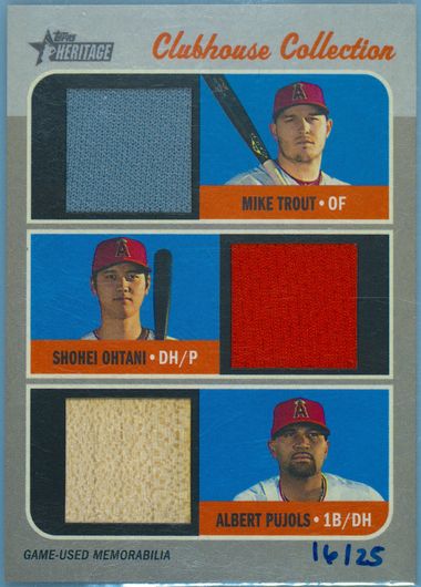 ゲームセンター・ゲームカード TROUT/OHTANI/PUJOLS RELIC COMBOS TROUT/OHTANI/PUJOLS RELIC COMBOS