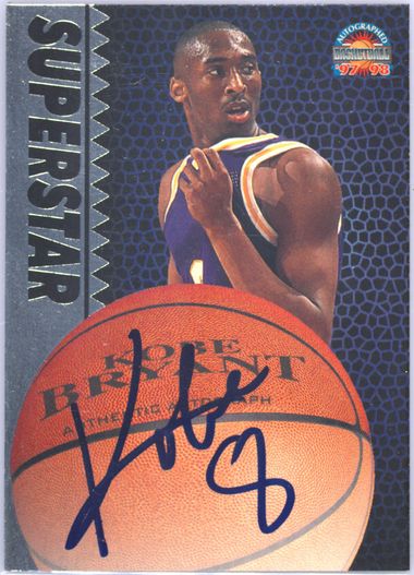 kobe signed basketball card