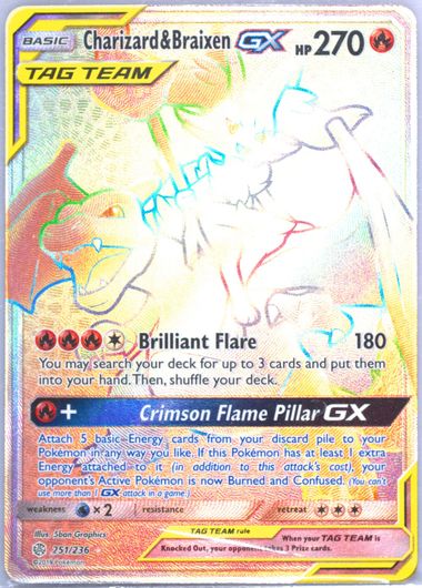 Pokemon store Charizard & Braixen GX Secret