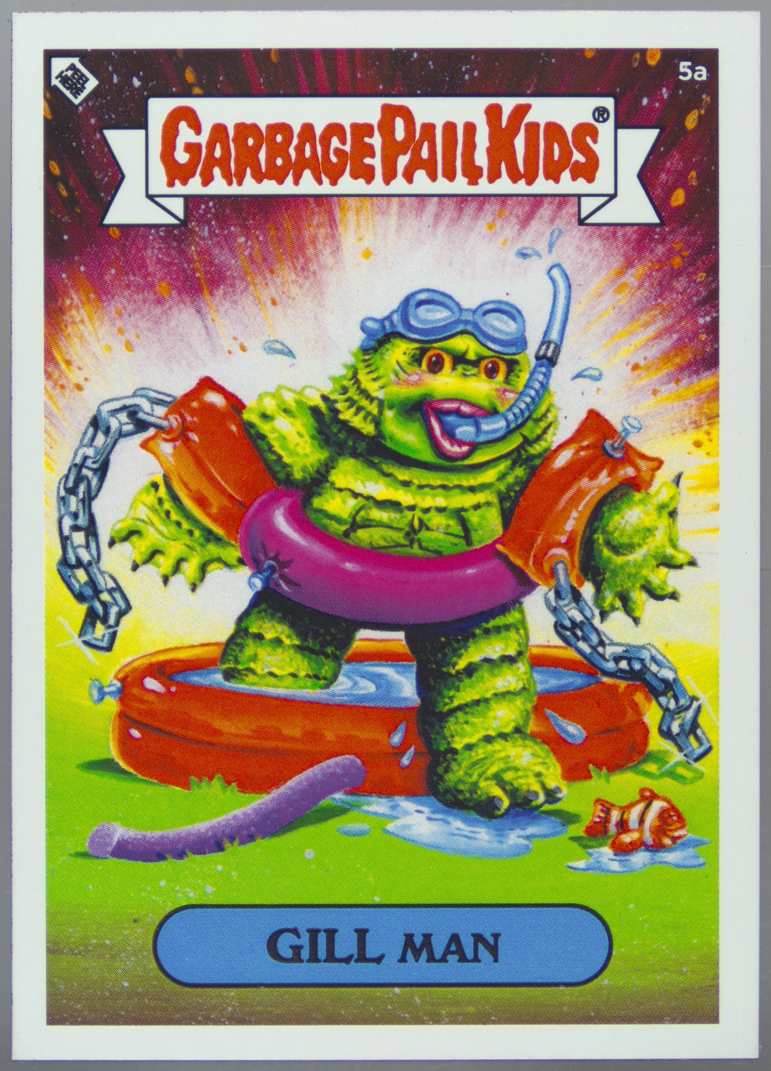 2019 Topps Super7 X Garbage Pail Kids X Universal Monsters #5a Gill Man front