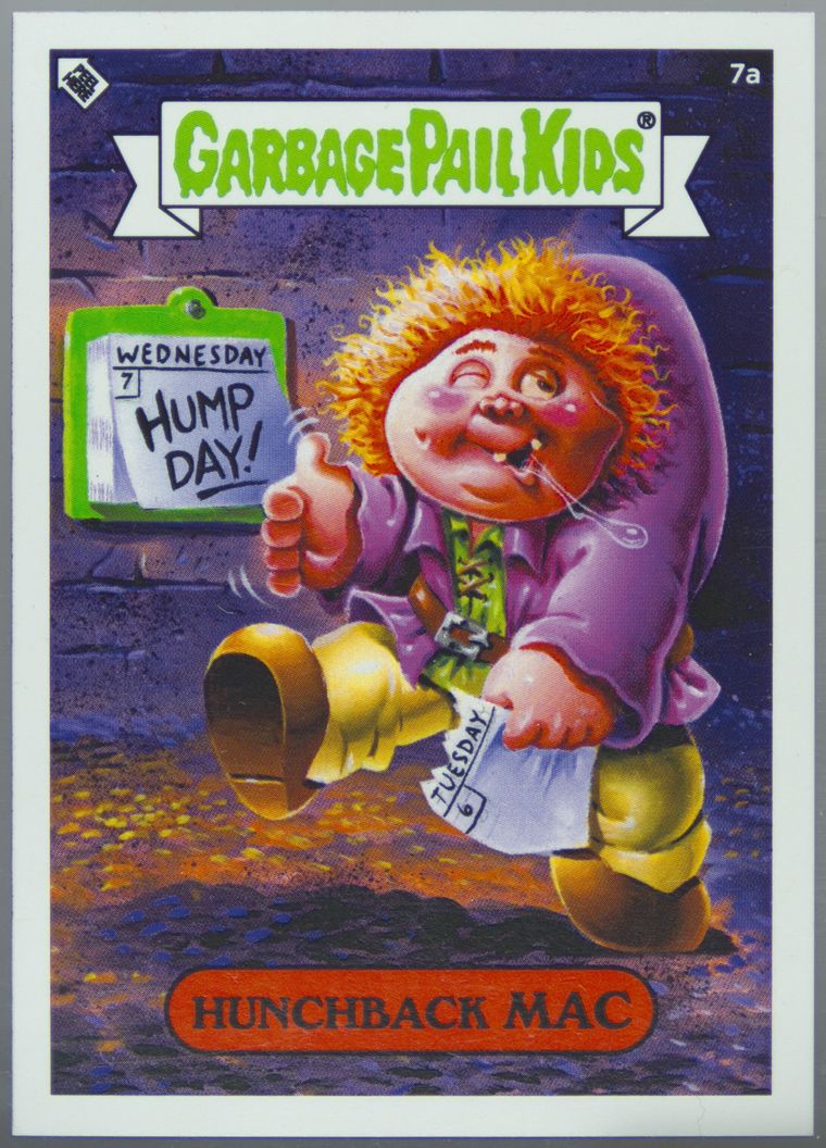 2019 Topps Garbage Pail Kids Universal Monsters #7a HUNCHBACK MAC front