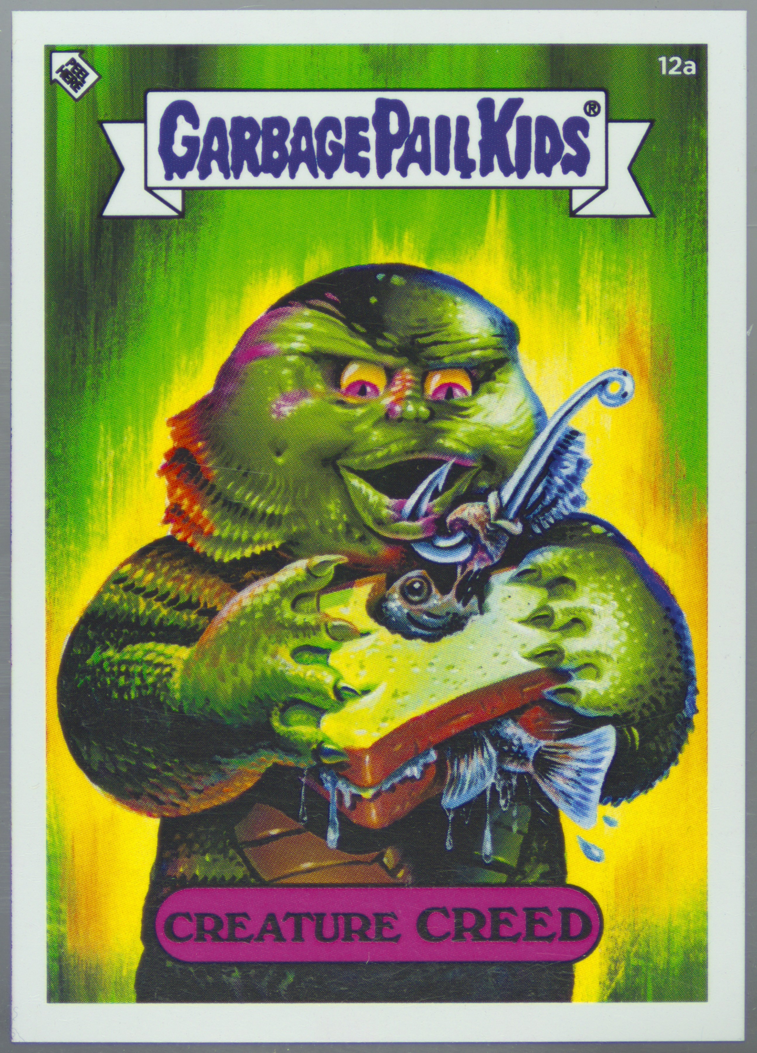 2019 Topps Super7 X Garbage Pail Kids X Universal Monsters #12a Creature Creed front