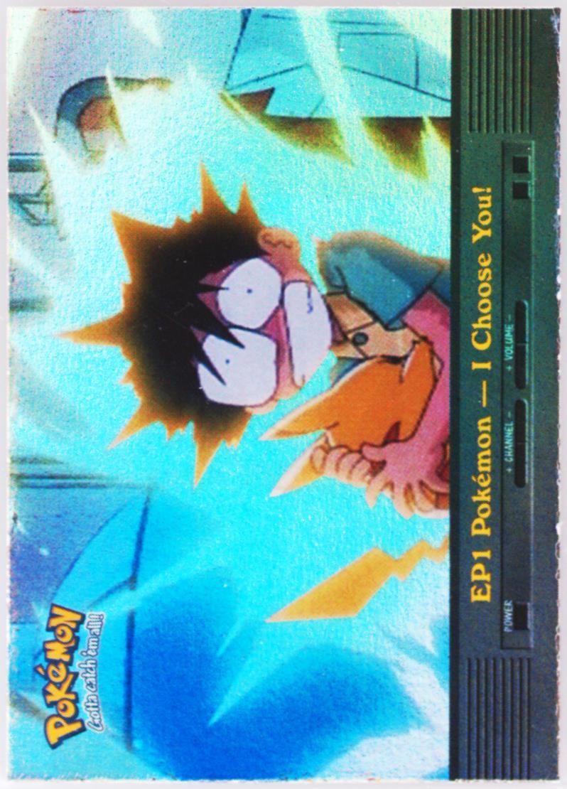 ep1 pokemon i choose you card Pokémon Card TV Animation #EP1 I Choose You Blue Logo 1st Print ENG L0 –  AGS Collectibles main image 0
