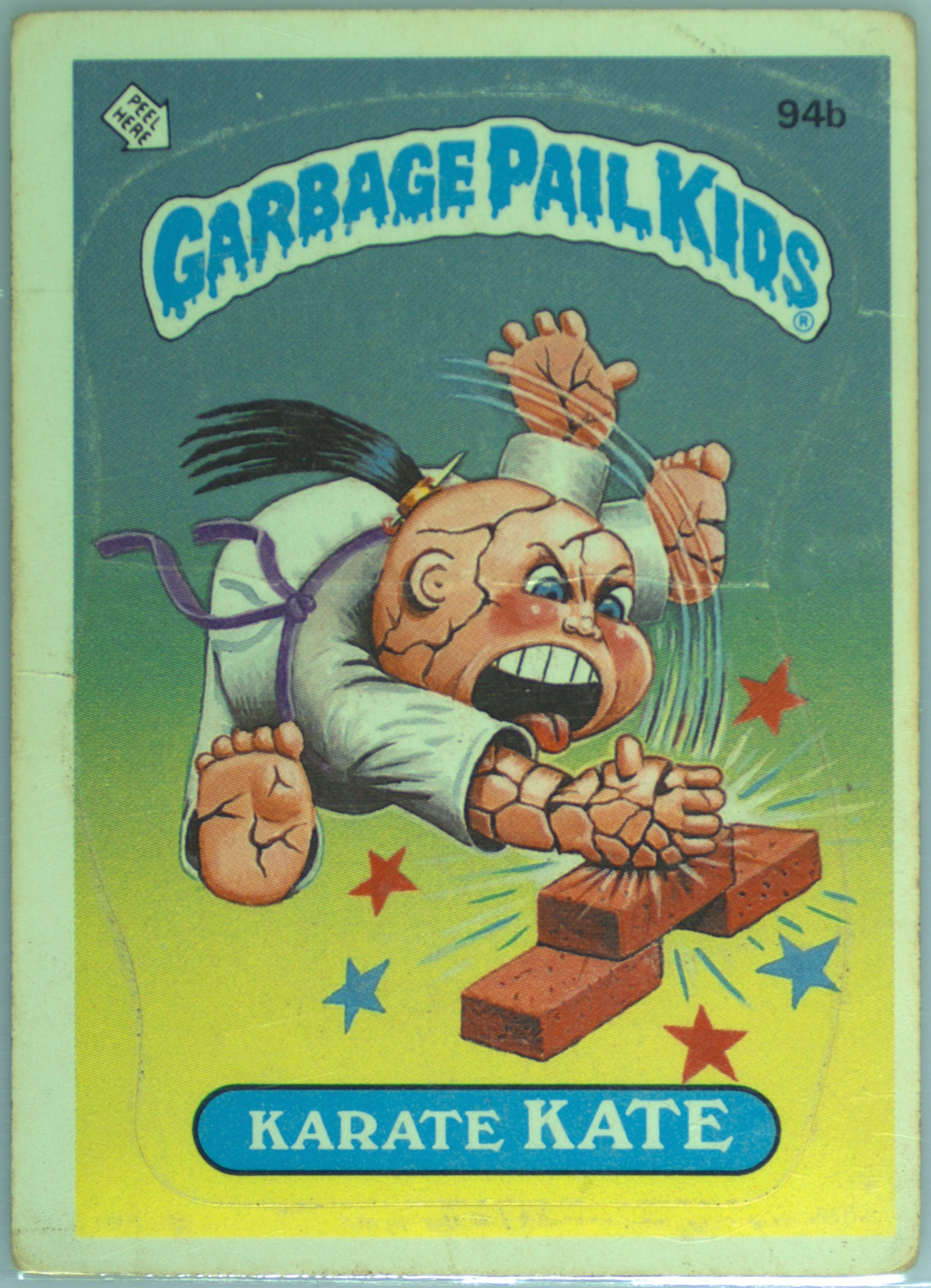 1986 Topps Garbage Pail Kids Original Series 3 #94b Karate Kate front