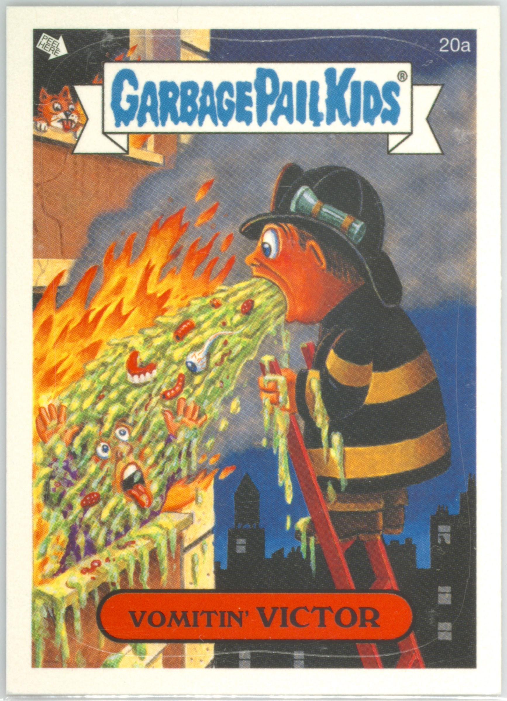 2005 Topps Garbage Pail Kids Stickers Series 4 #20a Vomitin' Victor front