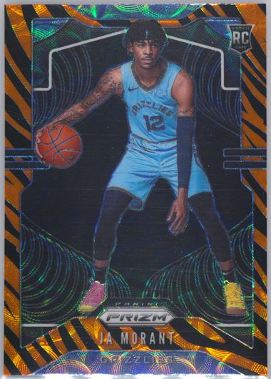 2019 HOOPS PREMIUM STOCK JA MORANT ROOKIE SILVER LASER PRIZM