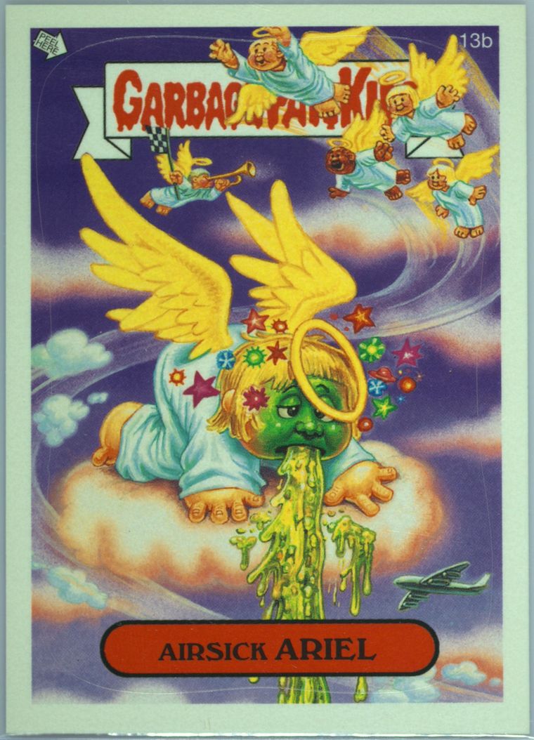 2005 Topps Garbage Pail Kids Stickers Series 4 #13b Airsick Ariel front