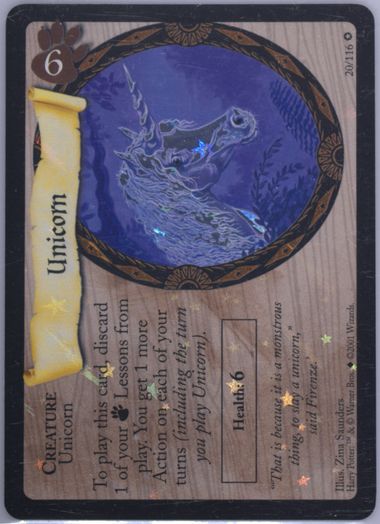 ハリー・ポッター ユニコーン トレーディングカード 20/116 Harry Potter TCG Base Set Unicorn Foil 20/116 RARE CARD | eBay