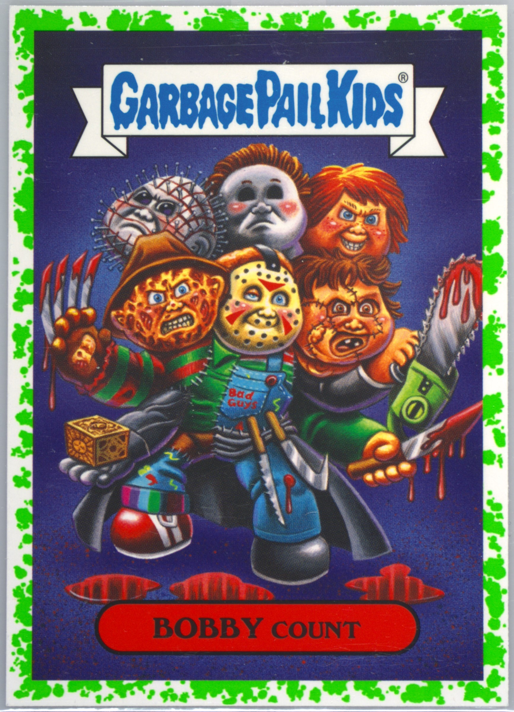 2019 Topps Garbage Pail Kids Green #15b Bobby Count front