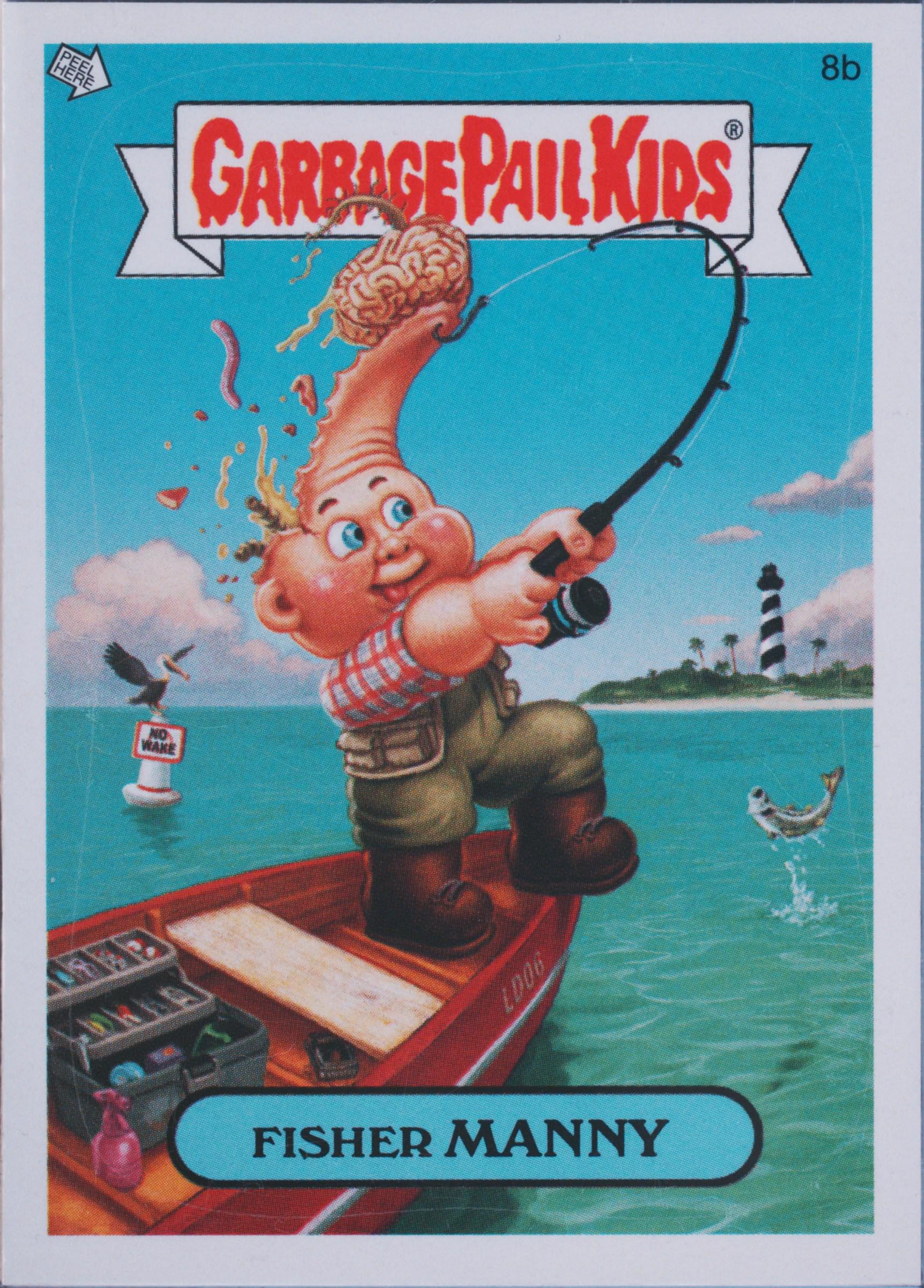 2007 Topps Garbage Pail Kids Stickers Series 6 #8b Fisher Manny front