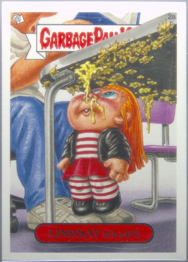 2007 Topps Garbage Pail Kids Stickers Series 7 #2a Lindsay Lo-Life front