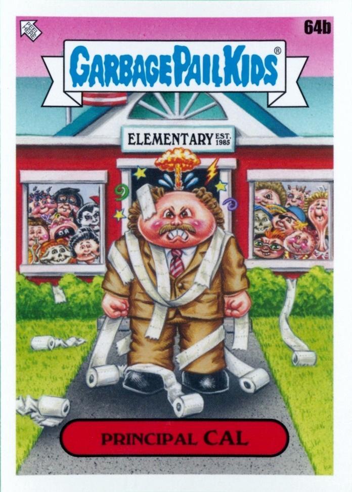 2020 Topps Garbage Pail Kids Late To School #64b Principal Cal front