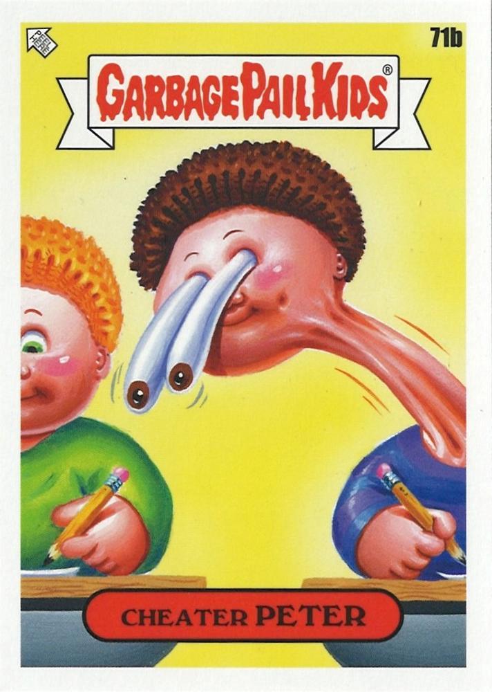 2020 Topps Garbage Pail Kids Late To School #71b Cheater Peter front