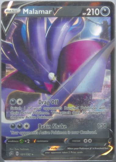 malamar pokemon card value Malamar V Full Art - 186/192 - Rebel Clash main image 1