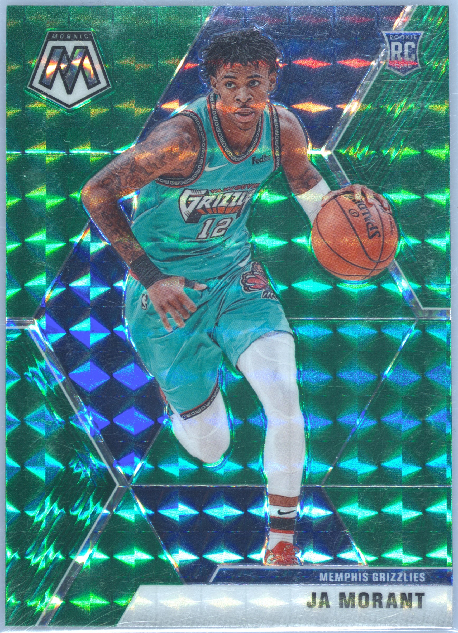 holographic rowlet pokemon card Ja Morant Signed 2019/20 Panini Hoops #297 Grizzlies Rookie Card PSA/DNA main image 1