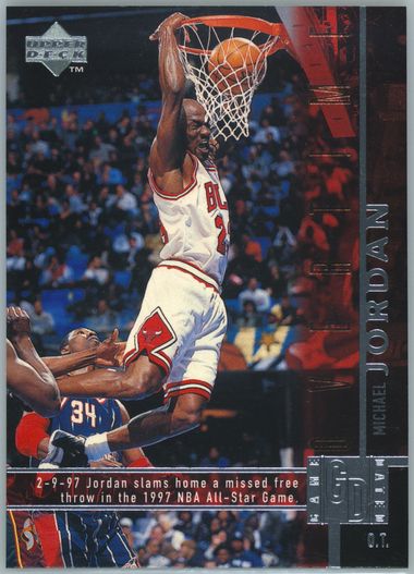 ＠NBA ジョーダン コメモラティブカード (UPPER DECK 1997) 1997-98 Upper Deck #139 Michael Jordan Jams PSA 10 Graded