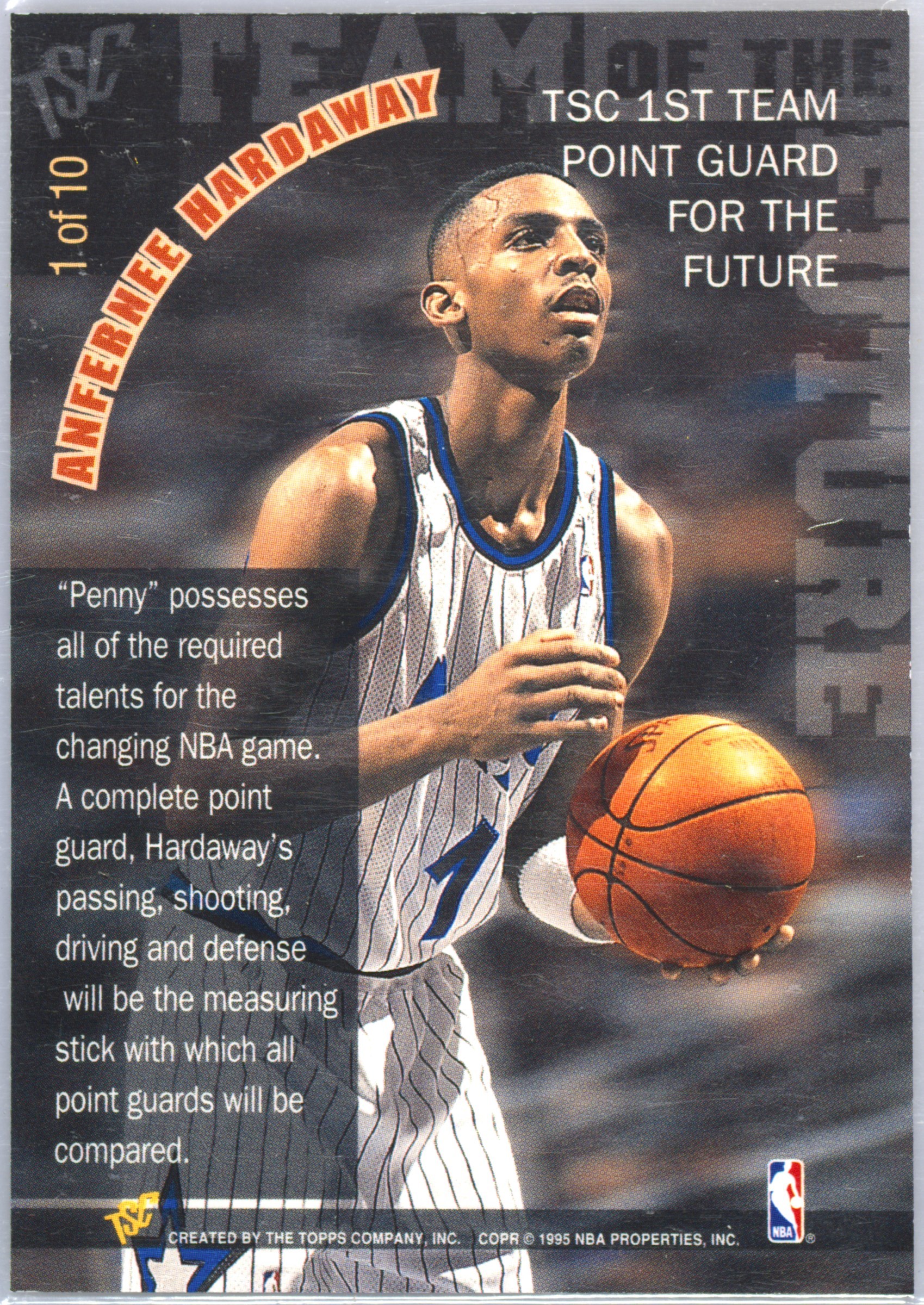 anfernee HARDAWAY.エラーカード❣️ある意味.1of1❣️ Spec Details