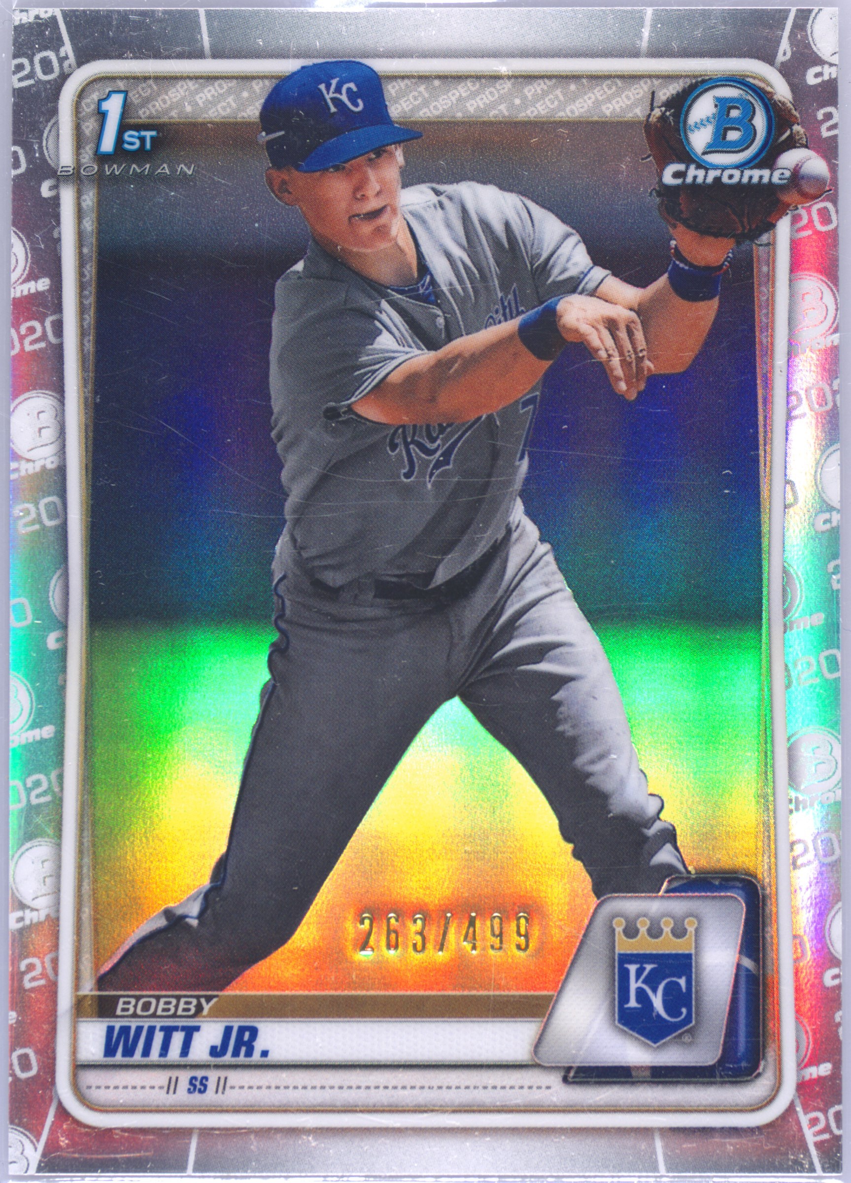 2/3) Bobby Witt Jr psa 9 2021 bowman Chrome x prospects red X 