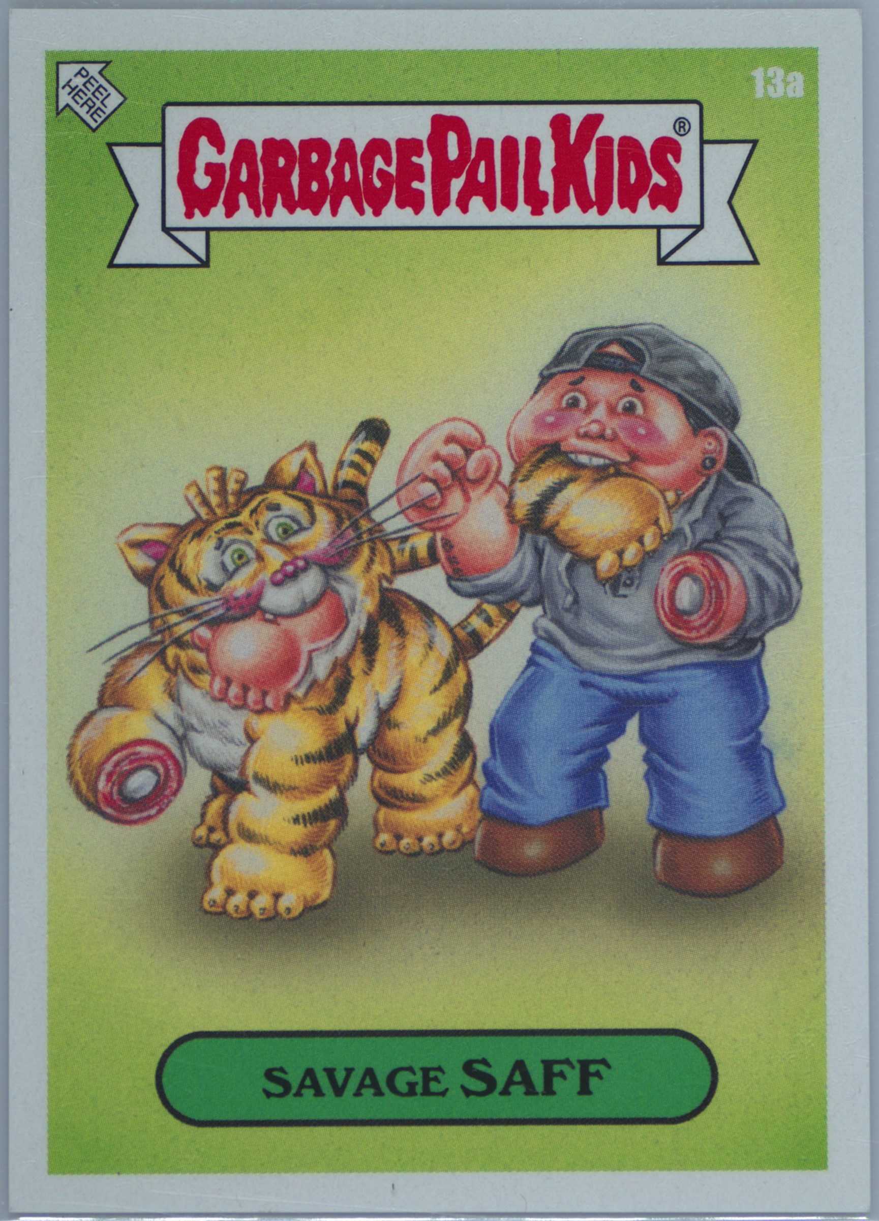 2020 Topps Garbage Pail Kids Gone Exotic #13a Savage Saff front