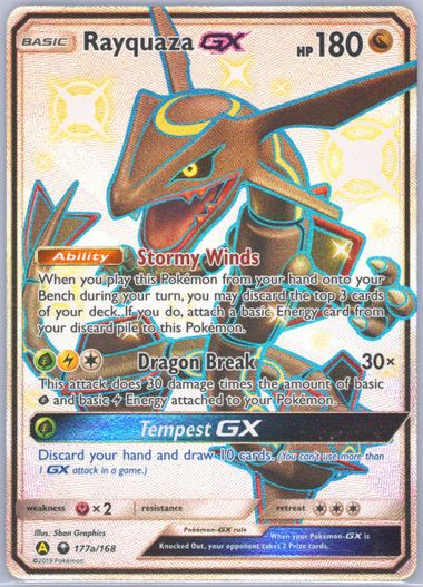 CGC 2024 9.5 Gem Mint Shiny Rayquaza GX 177a/168 2019 Pokémon Card PSA 10