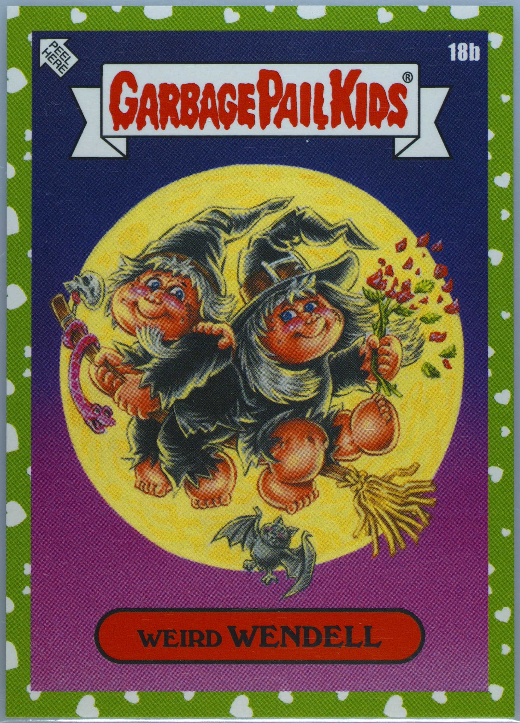 2020 Topps Garbage Pail Kids Mr. And Mrs. Green Hearts #18b Weird Wendell front