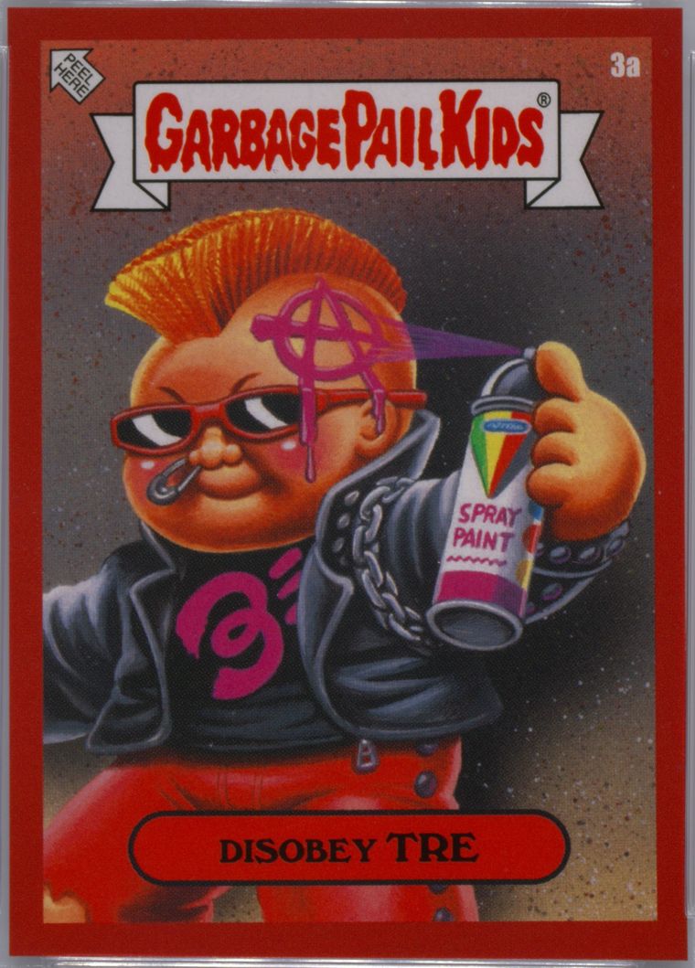 2020 Topps 2020 Garbage Pail Kids Bizarre Holidays Disobedience Day-Red #3a Disobey Tre front
