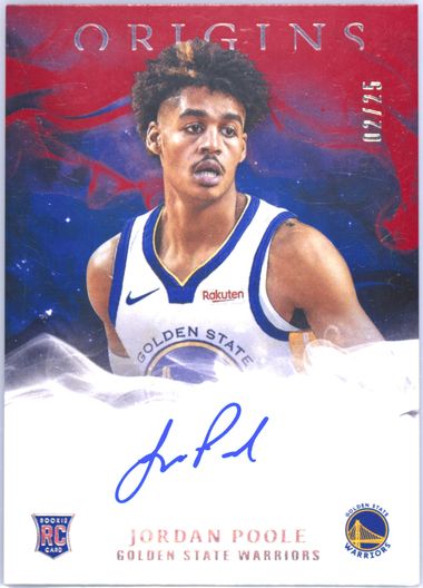 その他 2019 NBA Hoops Jordan Poole Autographed JORDAN POOLE ROOKIE AUTOGRAPHED 23/25 LTD. EDITION- 2019-20 PANINI