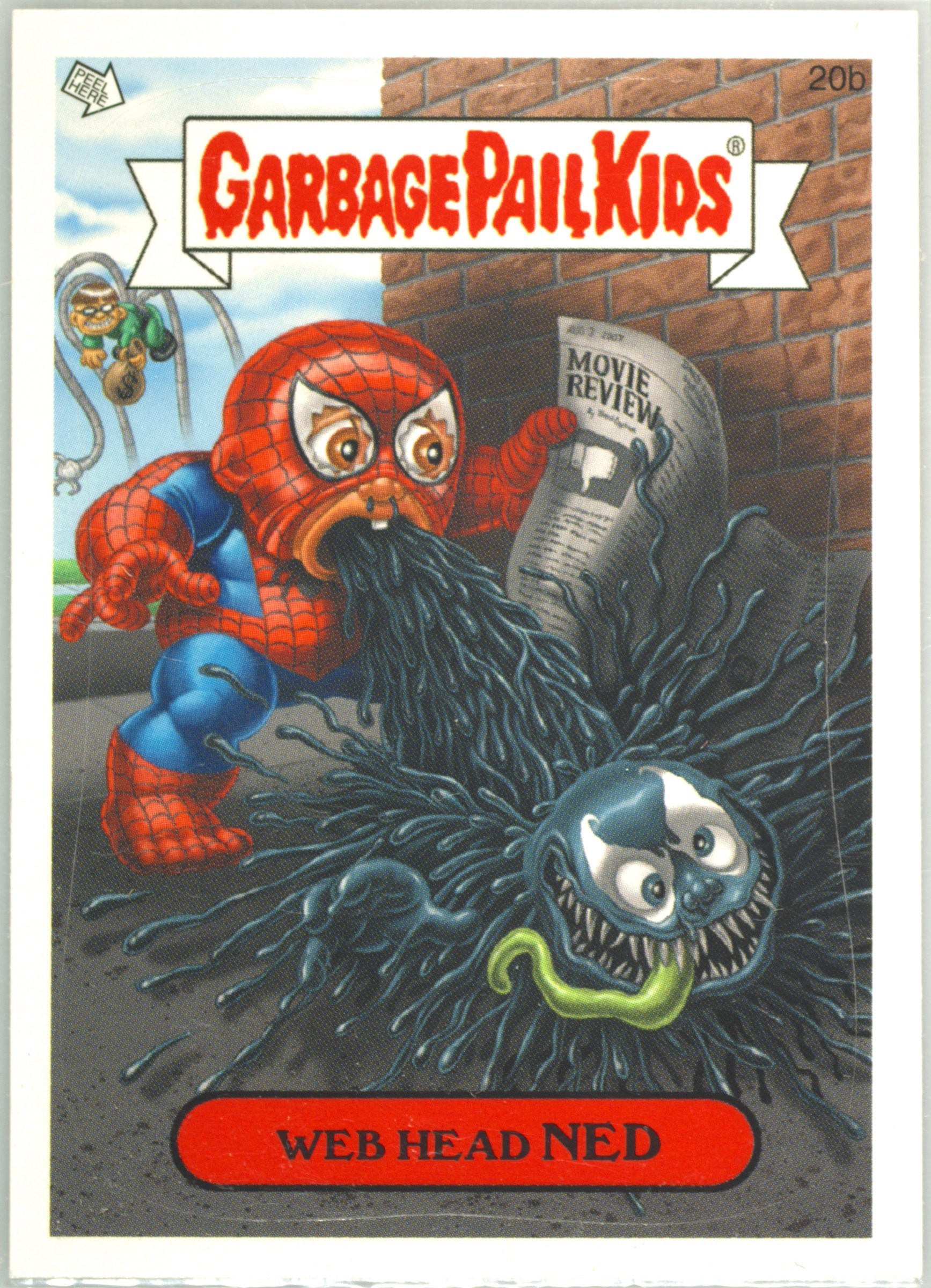 2007 Topps Garbage Pail Kids Stickers Series 7 #20b Web Head Ned front
