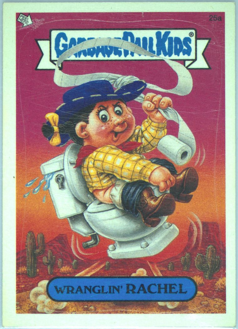 2004 Topps Garbage Pail Kids Stickers Series 3 #25a Wranglin' Rachel front