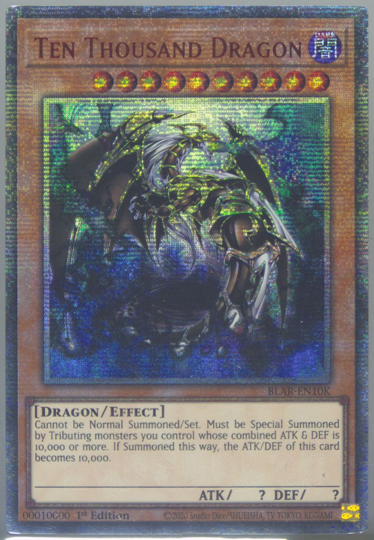 yugioh card with 10000 atk BLAR-SP10K - Ten Thousand Dragon - 10000 Secret Rare main image 0