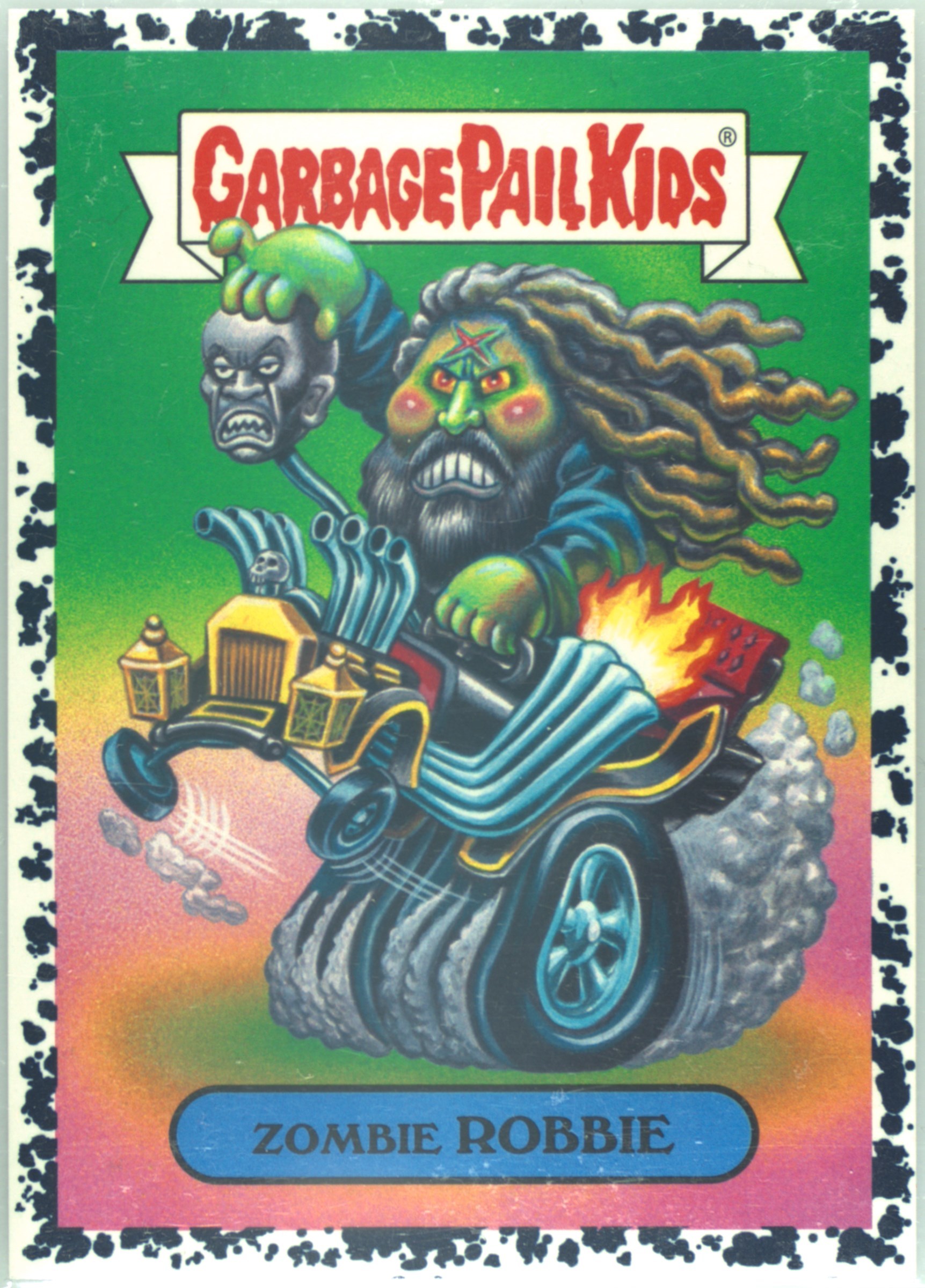 2017 Topps Garbage Pail Kids Battle Of The Bands Metal Bruised #5a Zombie Robbie front
