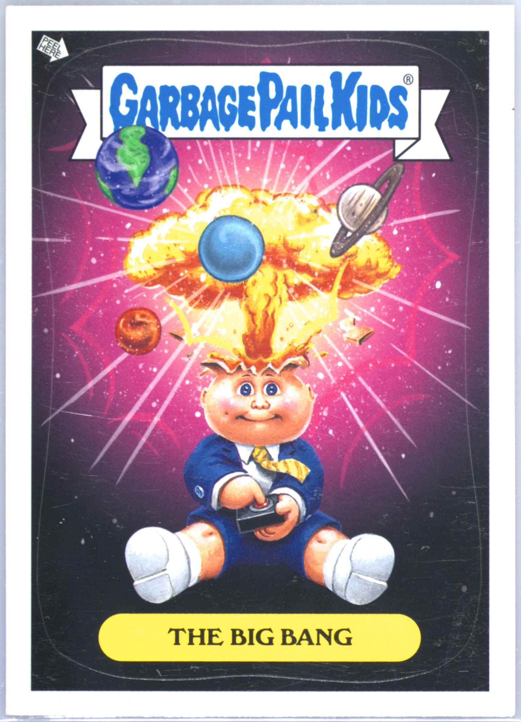 2012 Topps Garbage Pail Kids Adam Bomb Through History #1 The Big Bang front