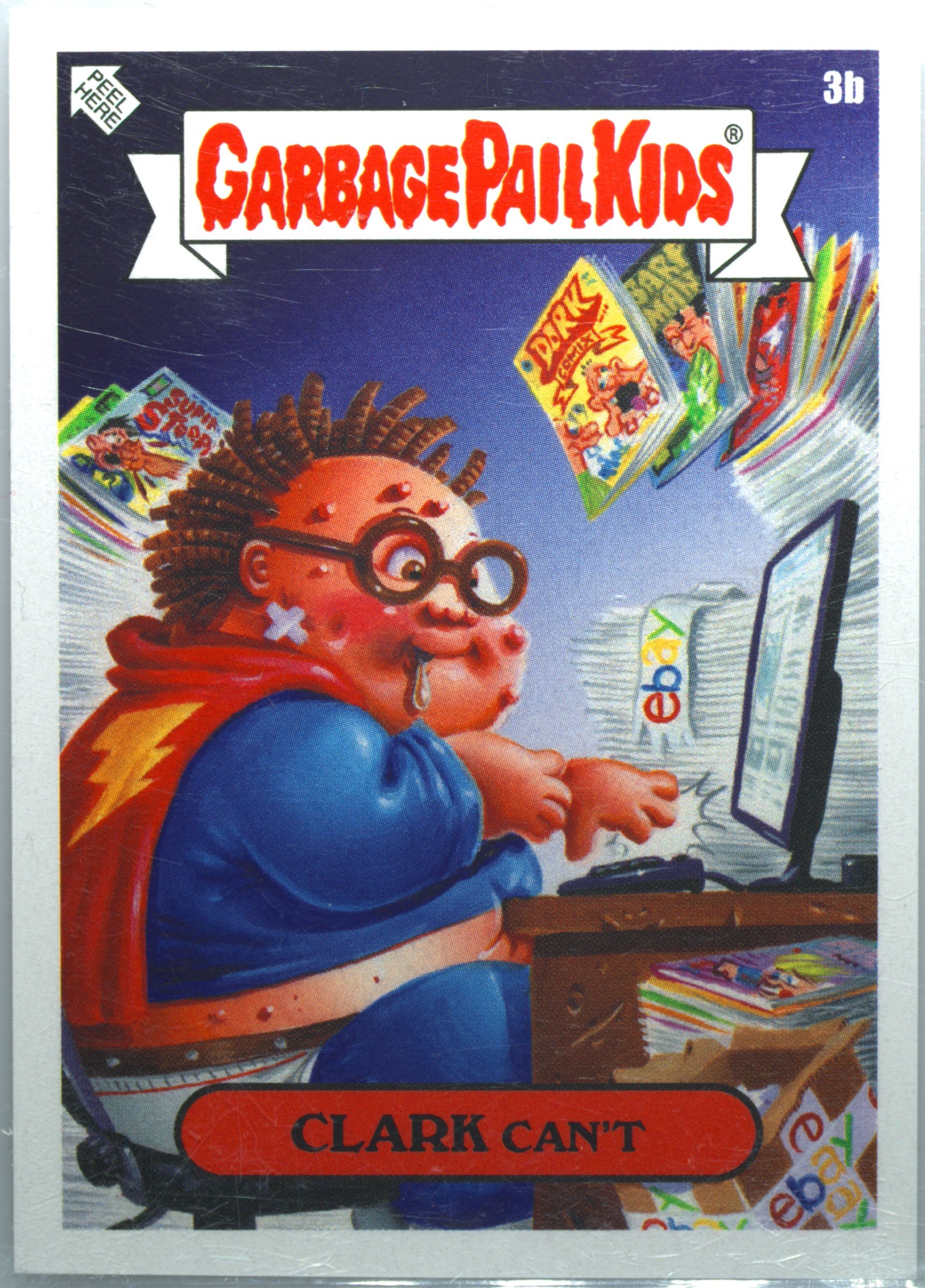 2020 Topps Garbage Pail Kids X Ebay Crossover #3b Clark Can'T front
