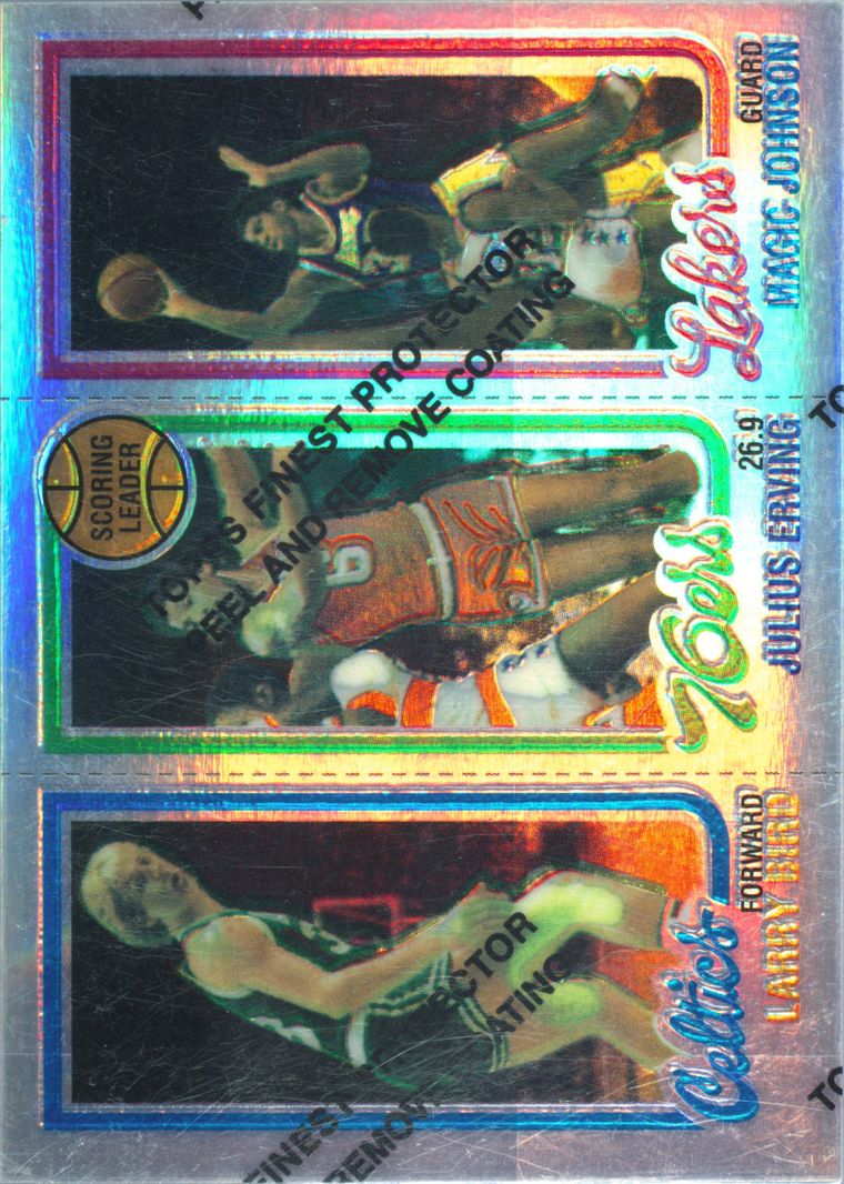 その他 1996 Topps Finest 22 Johnson/Bird/Erving Spec Details