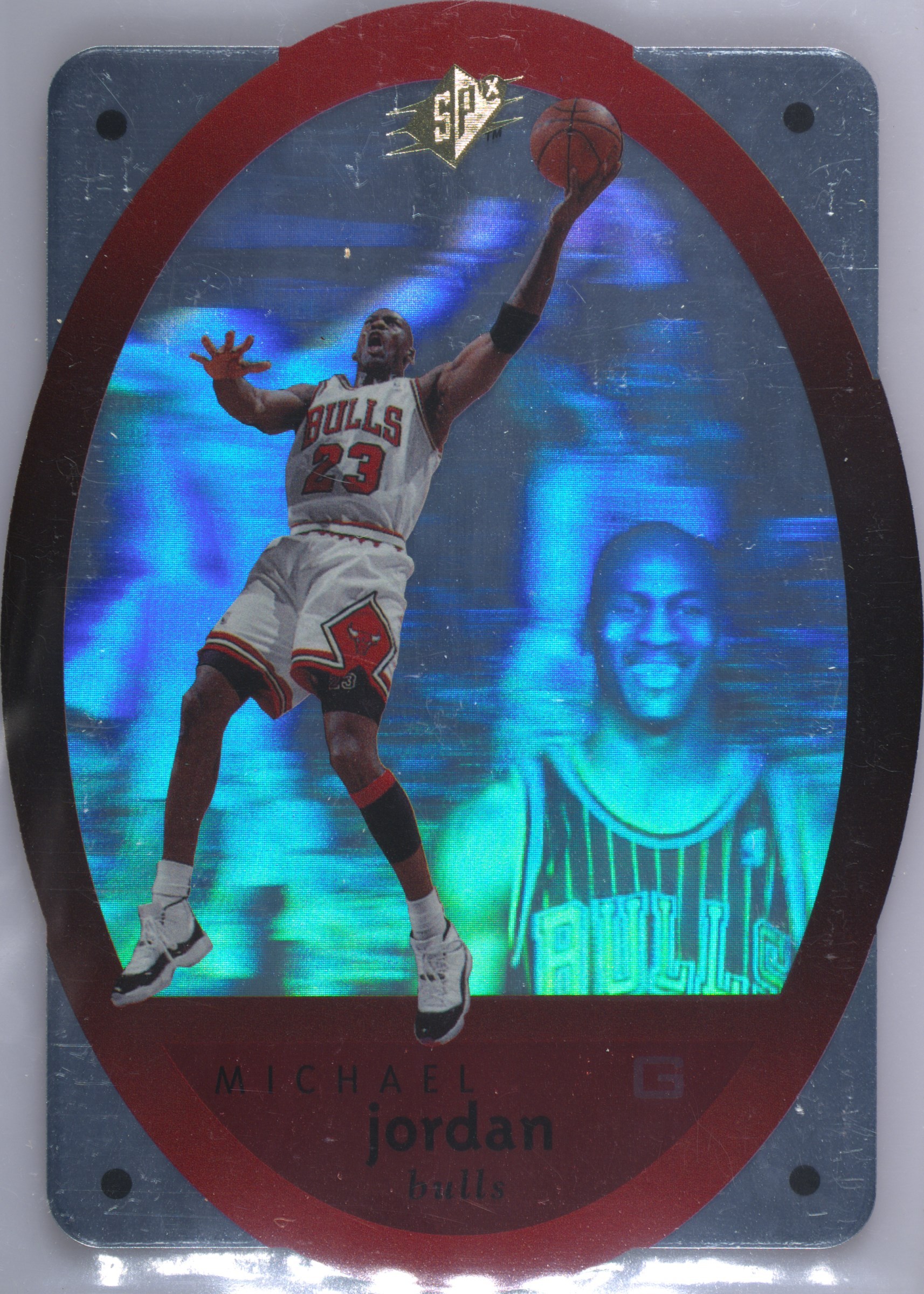 michael jordan holographic basketball card Single Slab Elite Graded Card Case main image 1