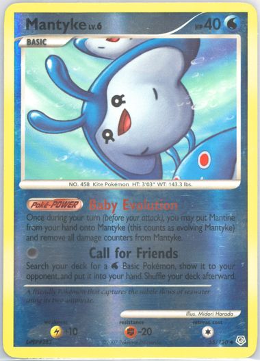 Auction Prices Realized Tcg Cards 2007 POKEMON DIAMOND & PEARL Mantyke-Reverse Foil Auction Prices Realized Tcg Cards 2007 POKEMON DIAMOND & PEARL Mantyke-Reverse Foil