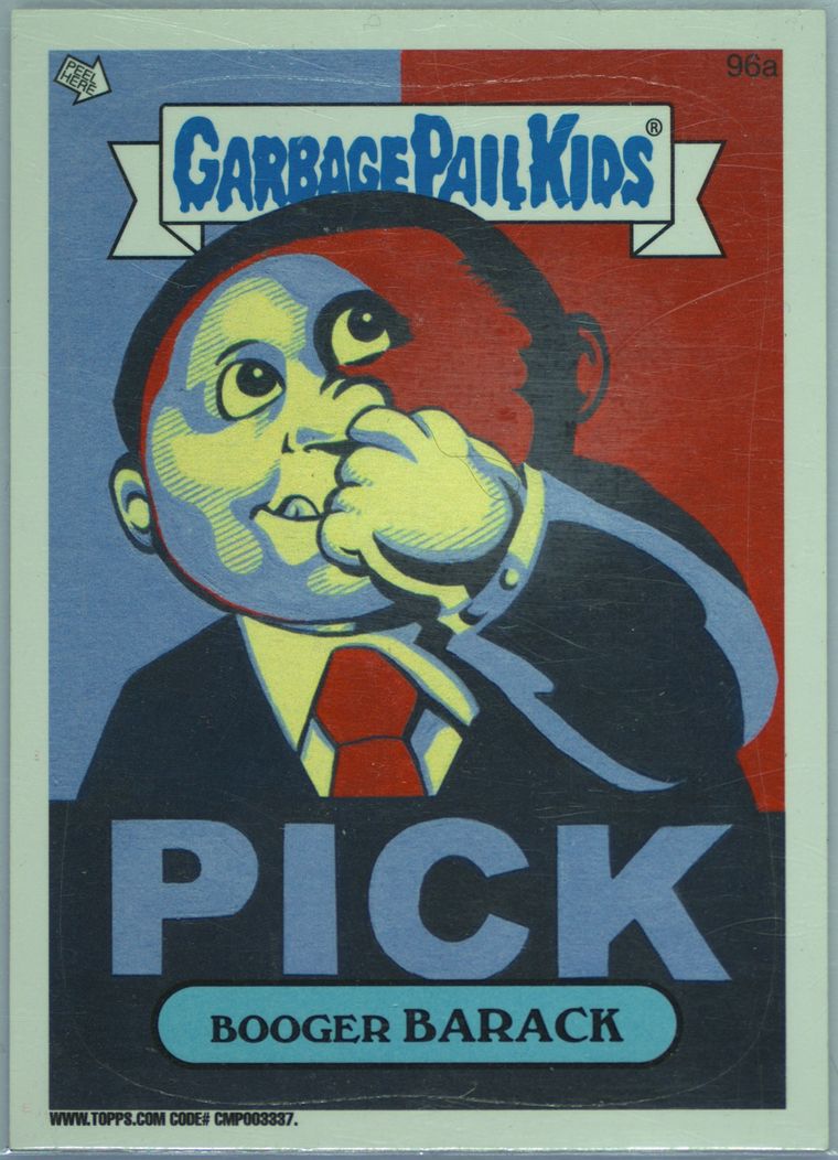 2013 Topps Garbage Pail Kids Mini Cards #96a Booger Barack front