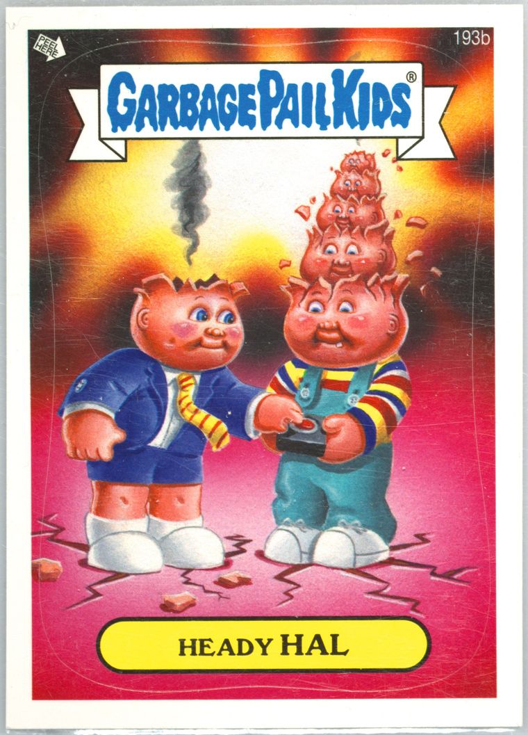 2013 Topps Garbage Pail Kids Series 3 #193b Heady Hal front