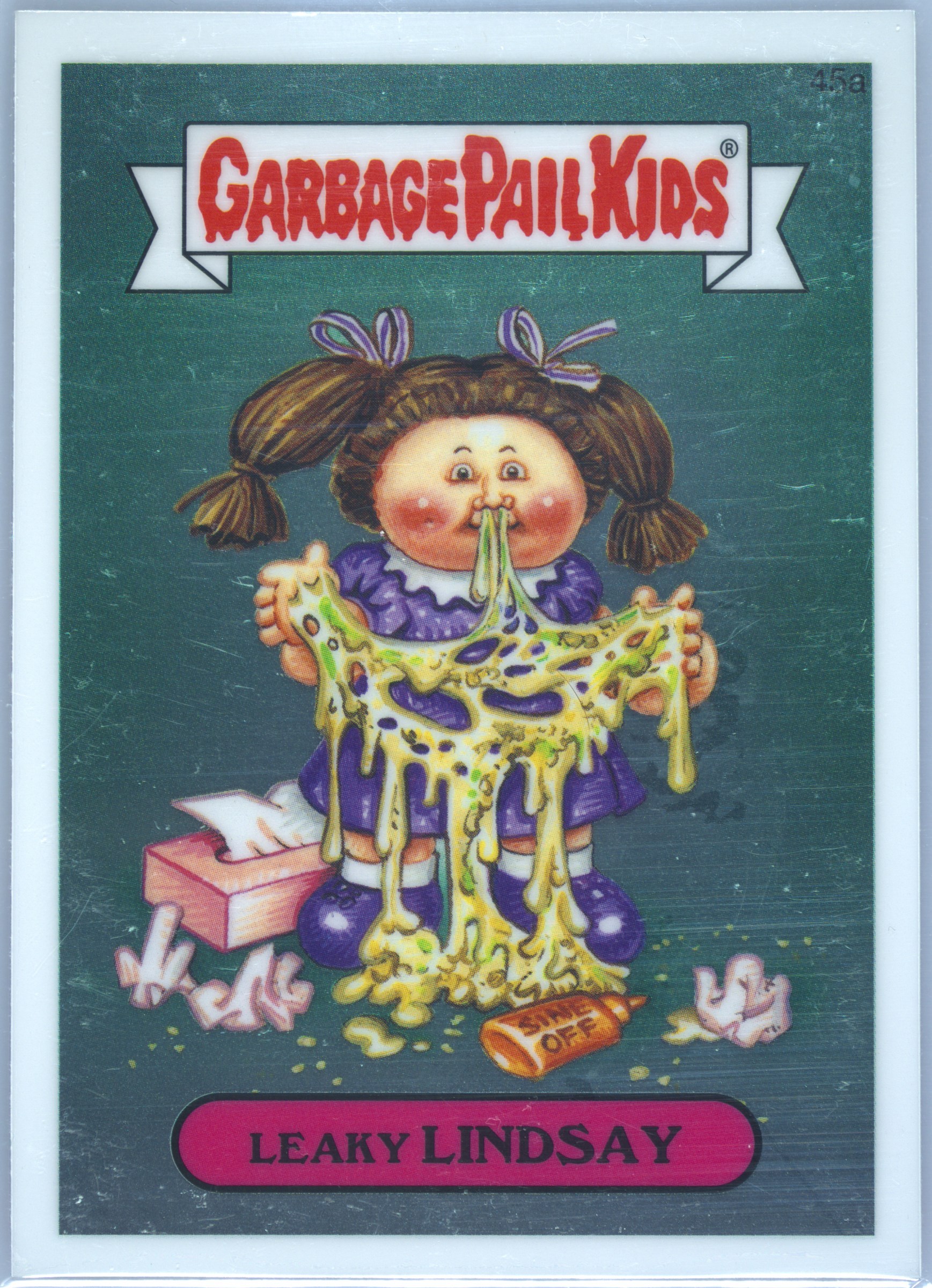 2014 Topps Garbage Pail Kids Chrome Series 2 #45a Leaky Lindsay front