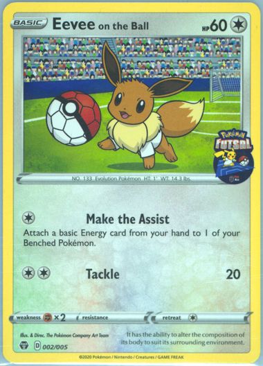 Auction Prices Realized Tcg Cards 2020 POKEMON FUTSAL Eevee